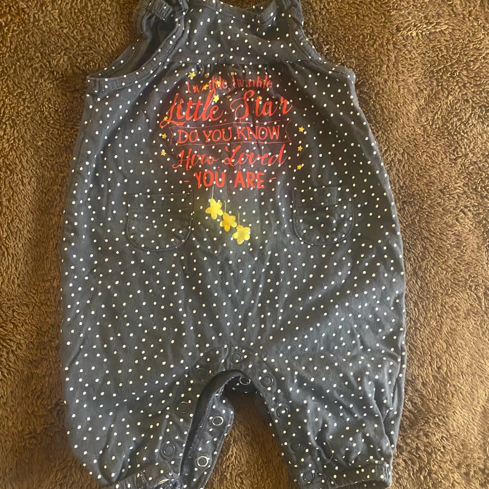 Twinkle Little Star Baby Romper - Navy